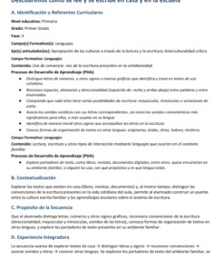 Secuencias Didácticas para Primaria Primer Grado | Planeaciones NEM 2026-2027 | Word Editable 9 Imagen 3 249