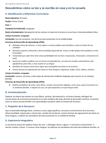 Secuencias Didácticas para Primaria Primer Grado | Planeaciones NEM 2026-2027 | Word Editable 4 Secuencias Didácticas para Primaria Primer Grado | Planeaciones NEM 2026-2027 | Word Editable - Image 4