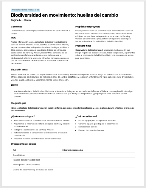 Cuadernillo de Proyectos STEAM Biología 1.º de Secundaria | NEM 2026-2027 | PDF + Word Editable 4 Cuadernillo de Proyectos STEAM Biología 1.º de Secundaria | NEM 2026-2027 | PDF + Word Editable - Image 4