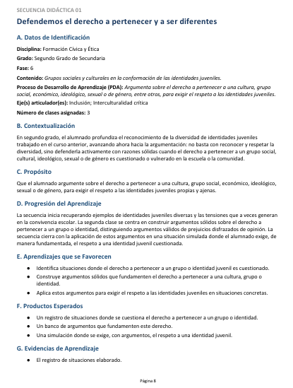 Secuencias Didácticas para Formación Cívica y Ética Segundo Grado de Secundaria | Planeaciones NEM 2026-2027 | Word Editable 4 Secuencias Didácticas para Formación Cívica y Ética Segundo Grado de Secundaria | Planeaciones NEM 2026-2027 | Word Editable - Image 4