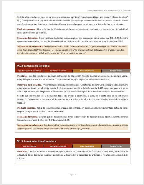 Banco de Actividades NEM Matemáticas 1° de Secundaria 2026-2027 | Recurso Integral para el Docente | Word Editable 4 Banco de Actividades NEM Matemáticas 1° de Secundaria 2026-2027 | Recurso Integral para el Docente | Word Editable - Image 4