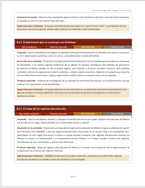 Banco de Actividades NEM Geografía 1° de Secundaria 2026-2027 | Recurso Integral para el Docente | Word Editable 4 Banco de Actividades NEM Geografía 1° de Secundaria 2026-2027 | Recurso Integral para el Docente | Word Editable - Image 4