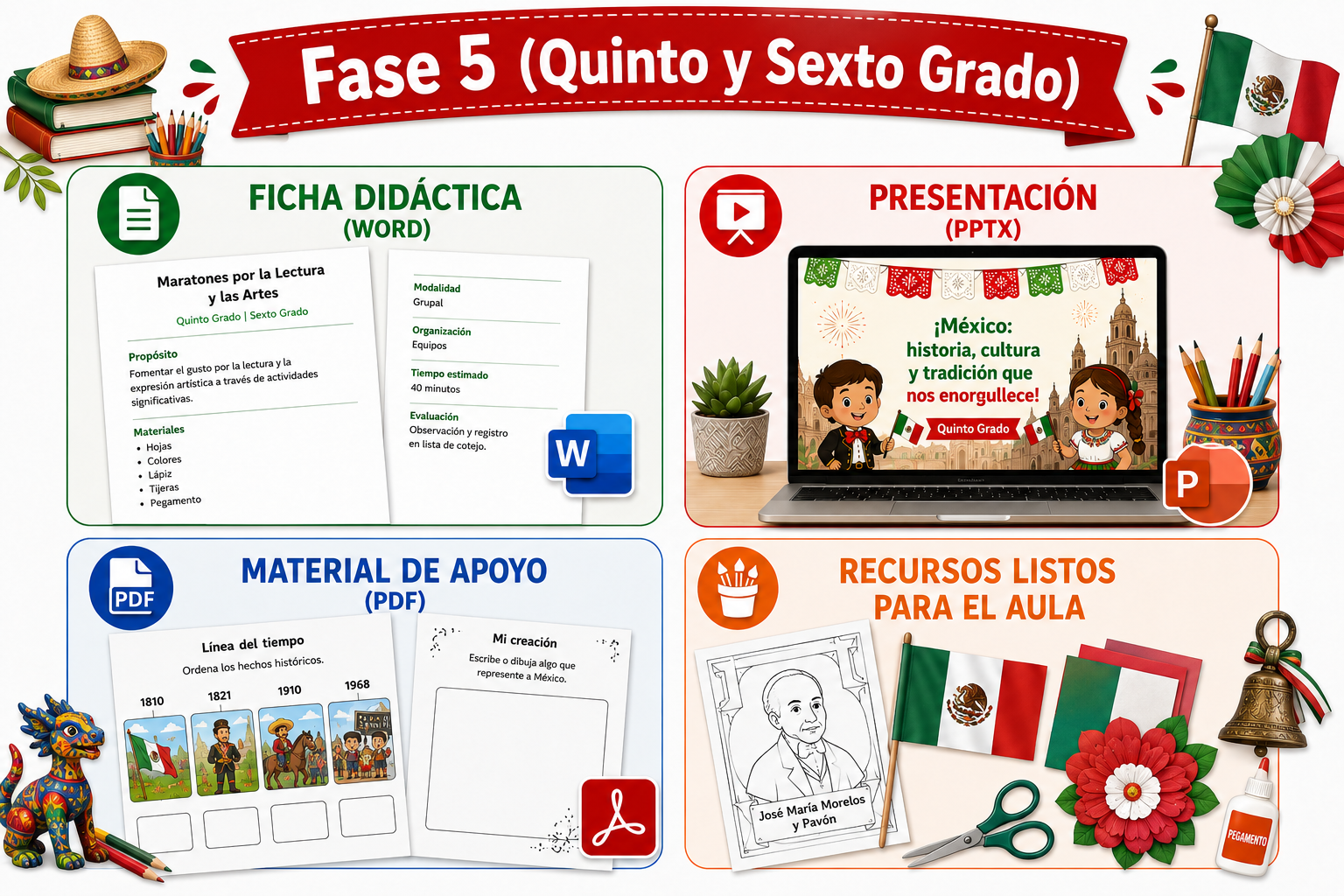 Maratones por la Lectura y las Artes para Primaria 2026-2027 | 1° a 6° Grado | Septiembre | NEM 4 Maratones por la Lectura y las Artes para Primaria 2026-2027 | 1° a 6° Grado | Septiembre | NEM - Image 4