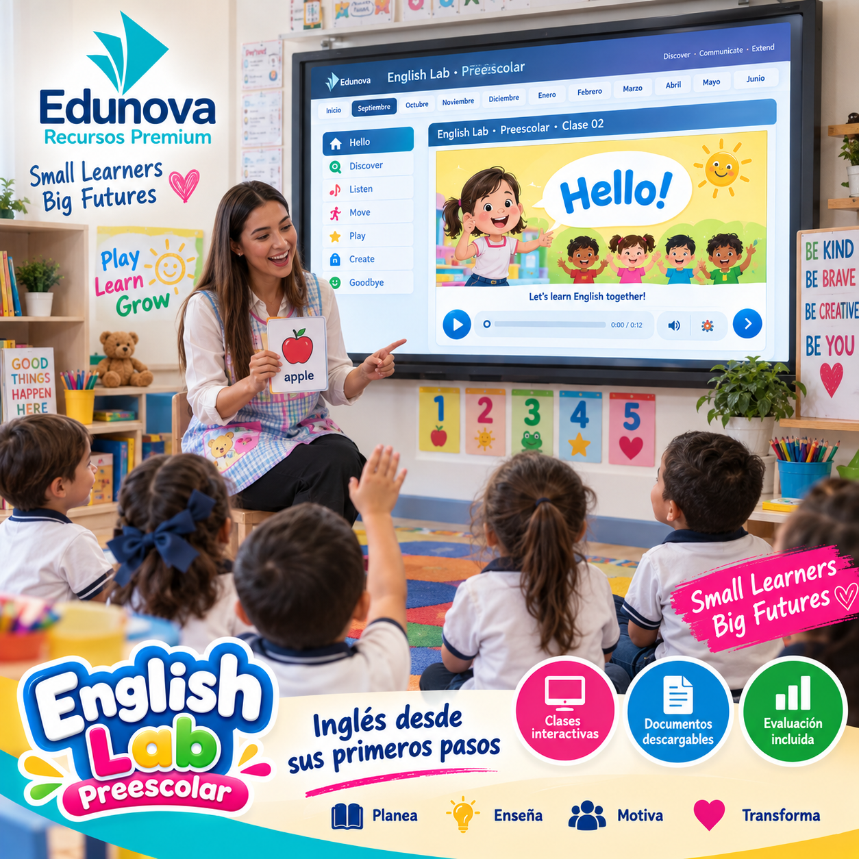 English Lab Preescolar 1°, 2° y 3° Grado | Inglés Interactivo con Planeaciones, Clases y Recursos 4 English Lab Preescolar 1°, 2° y 3° Grado | Inglés Interactivo con Planeaciones, Clases y Recursos - Imagen 4