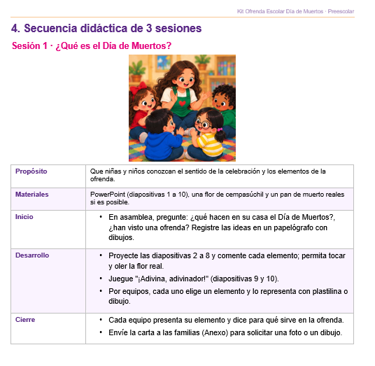 Kit Día de Muertos para Preescolar | Ofrenda Escolar y Actividades 4 Kit Día de Muertos para Preescolar | Ofrenda Escolar y Actividades - Imagen 4