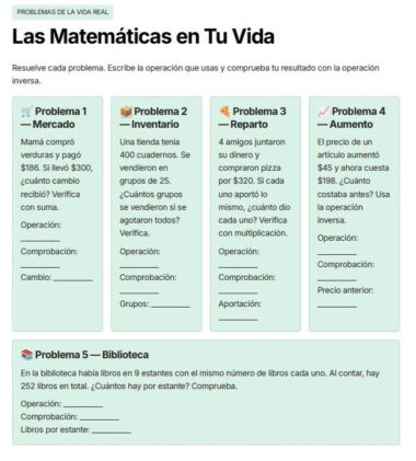 Cuadernillos de Reforzamiento Matemáticas 1° de Secundaria 2026-2027 PDF