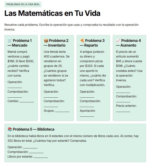 Cuadernillos de Reforzamiento – Matemáticas 1° de Secundaria 4 Cuadernillos de Reforzamiento – Matemáticas 1° de Secundaria - Image 4
