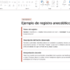 Kit Didáctico para Conocer su Cuerpo y sus Movimientos Preescolar - Word, PowerPoint y PDF 8 Diapositiva del Instrumento 3: ejemplo de registro anecdótico con datos del alumno, descripción del suceso e interpretación.