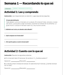 Hoja de ejercicios en español titulada 