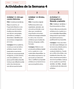 Captura de pantalla de un plan de clase en español titulado 