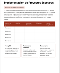 Informe de Evaluación Institucional y Rendición de Cuentas Primaria Ciclo 2025-2026 NEM | Basado en Programa Analítico y PEMC - Word Editable 12 Imagen 4 143