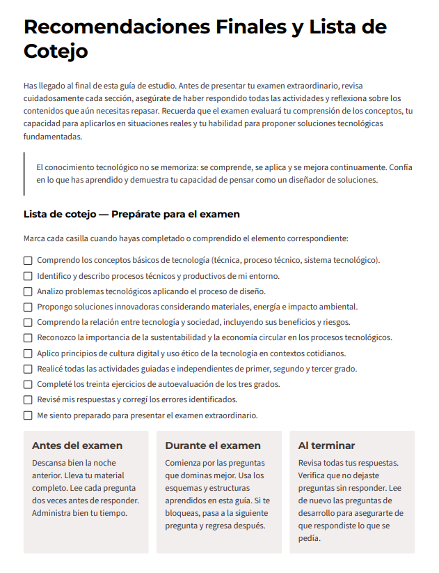 Exámenes Extraordinarios de Regularización + Guía de Estudio Tecnología Secundaria 1°, 2° y 3° Grado NEM | Word Editable 5 Exámenes Extraordinarios de Regularización + Guía de Estudio Tecnología Secundaria 1°, 2° y 3° Grado NEM | Word Editable - Image 5