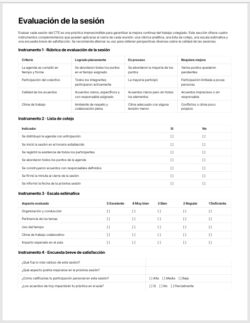Formatos para Consejo Técnico Escolar Editables en Word | Plantillas para Organizar, Documentar y Desarrollar las Sesiones del CTE 5 Formatos para Consejo Técnico Escolar Editables en Word | Plantillas para Organizar, Documentar y Desarrollar las Sesiones del CTE - Image 5