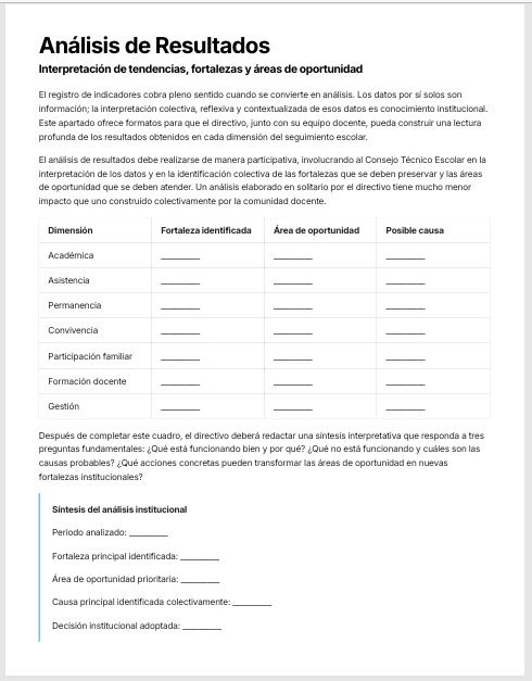 Seguimiento de Indicadores Escolares Editable en Word | Sistema para el Monitoreo y Evaluación de la Gestión Escolar 5 Seguimiento de Indicadores Escolares Editable en Word | Sistema para el Monitoreo y Evaluación de la Gestión Escolar - Image 5