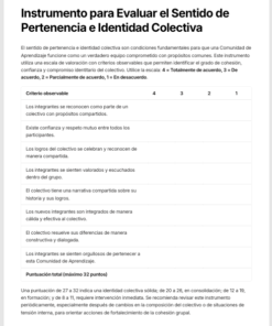 Instrumentos para el Seguimiento y Evaluación de Comunidades de Aprendizaje Editables en Word | Rúbricas, Listas de Cotejo e Indicadores para la Mejora Continua 10 Imagen 4 176