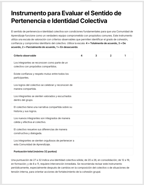 Instrumentos para el Seguimiento y Evaluación de Comunidades de Aprendizaje Editables en Word | Rúbricas, Listas de Cotejo e Indicadores para la Mejora Continua 5 Instrumentos para el Seguimiento y Evaluación de Comunidades de Aprendizaje Editables en Word | Rúbricas, Listas de Cotejo e Indicadores para la Mejora Continua - Image 5