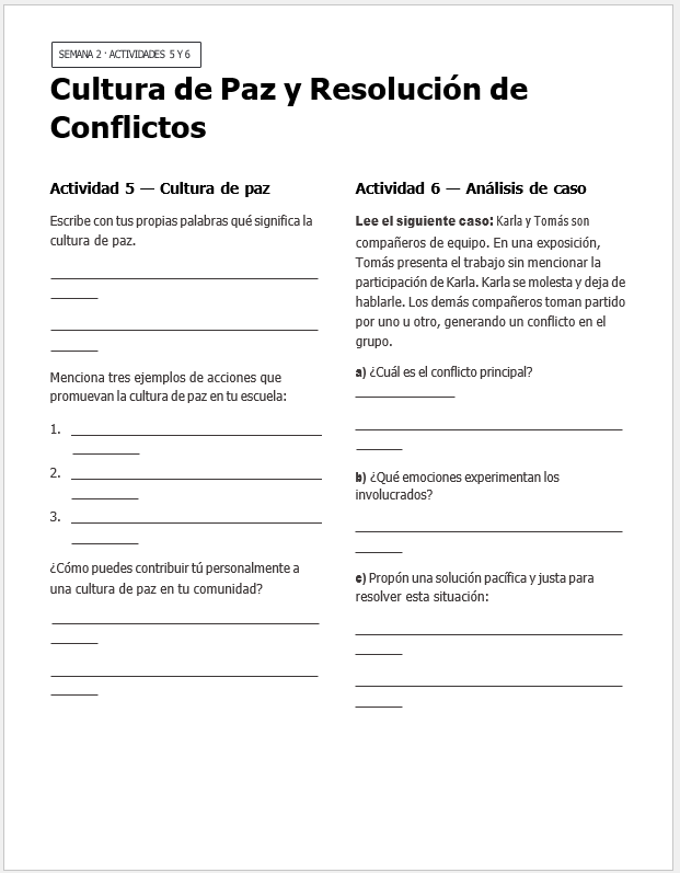 Evaluación Diagnóstica y Nivelación – Formación Cívica y Ética 2° Secundaria | NEM 2026-2027 | Examen, Planeación, Actividades y Presentación Editable 5 Evaluación Diagnóstica y Nivelación – Formación Cívica y Ética 2° Secundaria | NEM 2026-2027 | Examen, Planeación, Actividades y Presentación Editable - Image 5