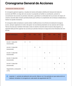 Programa Escolar de Mejora Continua Preescolar Editable en Word | PEMC NEM 2026-2027 Basado en Orientaciones SEP 9 Imagen 4 191