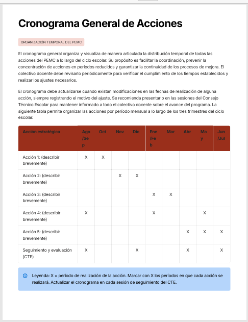 Programa Escolar de Mejora Continua Preescolar Editable en Word | PEMC NEM 2026-2027 Basado en Orientaciones SEP 5 Programa Escolar de Mejora Continua Preescolar Editable en Word | PEMC NEM 2026-2027 Basado en Orientaciones SEP - Image 5