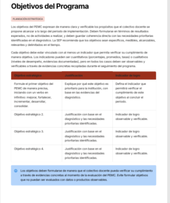 Programa de Mejora Continua Primaria Editable en Word | PMC NEM 2026-2027 Basado en Orientaciones SEP 10 Imagen 4 192