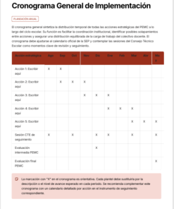Programa Escolar de Mejora Continua Secundaria Editable en Word | PEMC NEM 2026-2027 Basado en Orientaciones SEP 9 Imagen 4 193