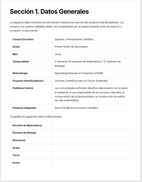 Planeaciones Interdisciplinarias NEM 1° Secundaria Saberes y Pensamiento Científico 2026-2027 | Todo el Ciclo Escolar Mes por Mes - Proyectos STEAM 5 Planeaciones Interdisciplinarias NEM 1° Secundaria Saberes y Pensamiento Científico 2026-2027 | Todo el Ciclo Escolar Mes por Mes - Proyectos STEAM - Image 5
