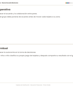 Tarjetas de Clasificación NEM 2026-2027 Preescolar 1° | Actividades Manipulativas para el Aula | PDF + Word Editable 9 Imagen 4 216