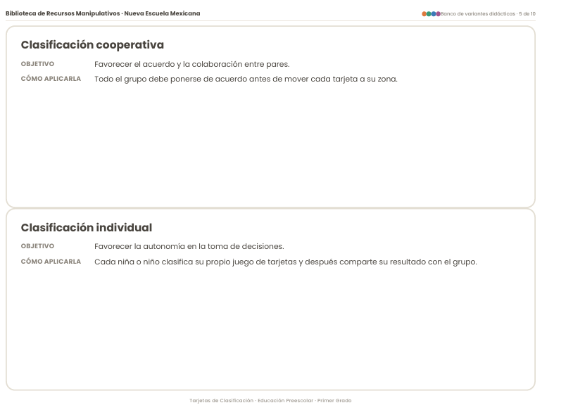 Tarjetas de Clasificación NEM 2026-2027 Preescolar 1° | Actividades Manipulativas para el Aula | PDF + Word Editable 5 Tarjetas de Clasificación NEM 2026-2027 Preescolar 1° | Actividades Manipulativas para el Aula | PDF + Word Editable - Image 5