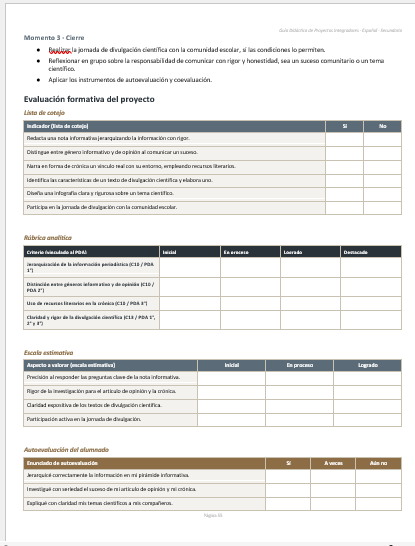Proyectos Integradores de Español para Secundaria | NEM 2026-2027 | Word Editable 5 Proyectos Integradores de Español para Secundaria | NEM 2026-2027 | Word Editable - Image 5