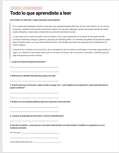 Cuadernillo de Comprensión Lectora 4.º de Primaria | NEM 2026-2027 | PDF + Word Editable 5 Cuadernillo de Comprensión Lectora 4.º de Primaria | NEM 2026-2027 | PDF + Word Editable - Image 5