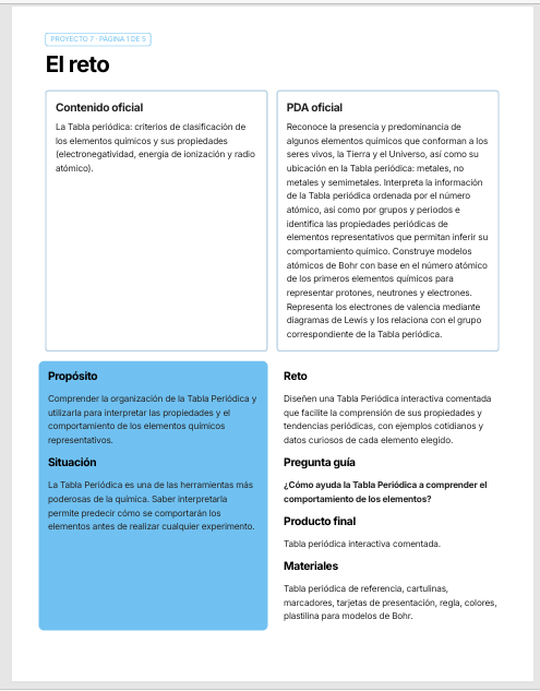 Cuadernillo de Proyectos STEAM Química 3.º de Secundaria | NEM 2026-2027 | PDF + Word Editable 5 Cuadernillo de Proyectos STEAM Química 3.º de Secundaria | NEM 2026-2027 | PDF + Word Editable - Image 5