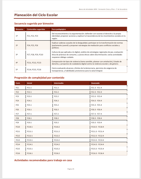 Banco de Actividades NEM Formación Cívica y Ética 2° de Secundaria 2026-2027 | Recurso Integral para el Docente | Word Editable 5 Banco de Actividades NEM Formación Cívica y Ética 2° de Secundaria 2026-2027 | Recurso Integral para el Docente | Word Editable - Image 5