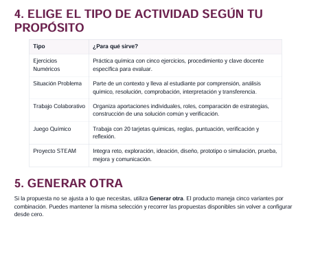Generador de Actividades NEM Química 3er Grado Secundaria 2026-2027 | 5 Tipos de Actividad + Examen | Word Editable 5 Generador de Actividades NEM Química 3er Grado Secundaria 2026-2027 | 5 Tipos de Actividad + Examen | Word Editable - Image 5