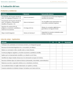 Planeaciones NEM Telesecundaria 2° Grado 2026-2027 | Programa Analítico y Planeación Mensual | Word Editable 11 Imagen 4 320
