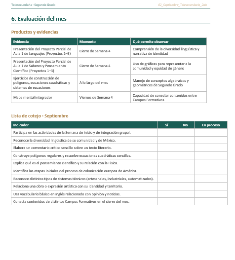Planeaciones NEM Telesecundaria 2° Grado 2026-2027 | Programa Analítico y Planeación Mensual | Word Editable 6 Planeaciones NEM Telesecundaria 2° Grado 2026-2027 | Programa Analítico y Planeación Mensual | Word Editable - Image 6