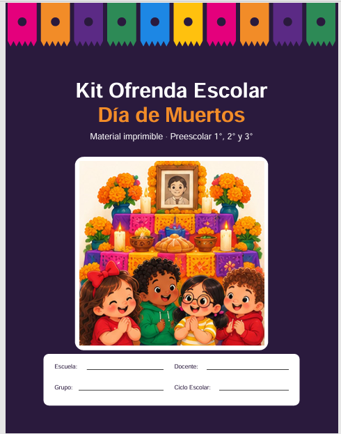 Kit Día de Muertos para Preescolar | Ofrenda Escolar y Actividades 5 Kit Día de Muertos para Preescolar | Ofrenda Escolar y Actividades - Imagen 5