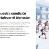 Educación Física 2° Secundaria NEM | Programa Analítico, Planeaciones y Recursos Didácticos | Word Editable 11 Illustración de estudiantes jugando diferentes deportes, como fútbol y baloncesto, en una cancha escolar al aire libre, acompañada de un texto sobre el análisis de la condición física y el bienestar en la escuela.