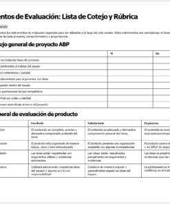 Un documento titulado 