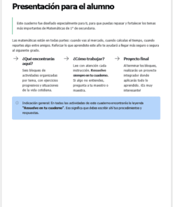 Plan de Atención al Rezago Matemáticas 1° Secundaria (NEM) | Cierre de Ciclo Escolar Mayo-Junio | Editable en Word con Evaluación Final 19 Una página educativa en español titulada