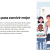 Tutoría 1° Secundaria NEM | Programa Analítico, Planeaciones y Recursos Didácticos | Word Editable 11 Un grupo diverso de alumnos sonrientes y su profesor posan juntos en un aula. A la izquierda, un texto en español presenta un proyecto escolar sobre el autoconocimiento y la mejora de las relaciones entre los alumnos.