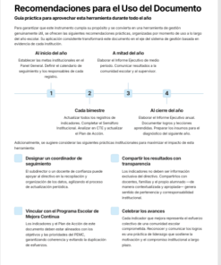 Seguimiento de Indicadores Escolares Editable en Word | Sistema para el Monitoreo y Evaluación de la Gestión Escolar 11 Imagen 5 114