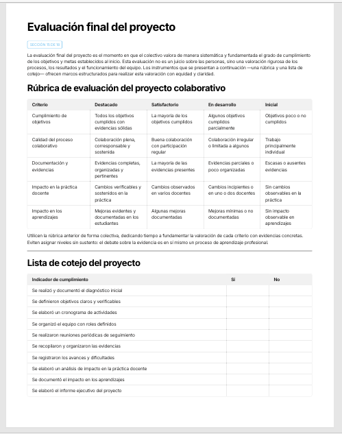 Planeador de Proyectos Colaborativos para Comunidades de Aprendizaje Editable en Word | Formatos para Diseñar, Gestionar y Evaluar Proyectos de Mejora Educativa 6 Planeador de Proyectos Colaborativos para Comunidades de Aprendizaje Editable en Word | Formatos para Diseñar, Gestionar y Evaluar Proyectos de Mejora Educativa - Image 6