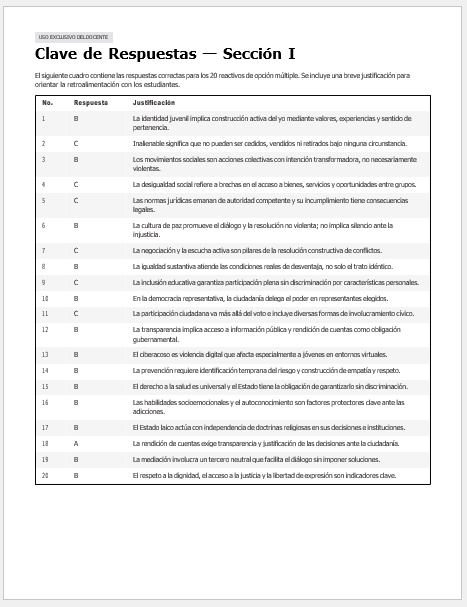 Evaluación Diagnóstica y Nivelación – Formación Cívica y Ética 2° Secundaria | NEM 2026-2027 | Examen, Planeación, Actividades y Presentación Editable 6 Evaluación Diagnóstica y Nivelación – Formación Cívica y Ética 2° Secundaria | NEM 2026-2027 | Examen, Planeación, Actividades y Presentación Editable - Image 6