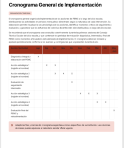 Programa de Mejora Continua Primaria Editable en Word | PMC NEM 2026-2027 Basado en Orientaciones SEP 11 Imagen 5 128