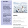 Guía de Estudio – Admisión a Telesecundaria USICAMM 14 Un profesor con bata blanca habla de agricultura sostenible con dos alumnos en un huerto. Un recuadro azul esboza un dilema y, a la derecha, se enumeran preguntas de opción múltiple sobre planes de estudios y educación.