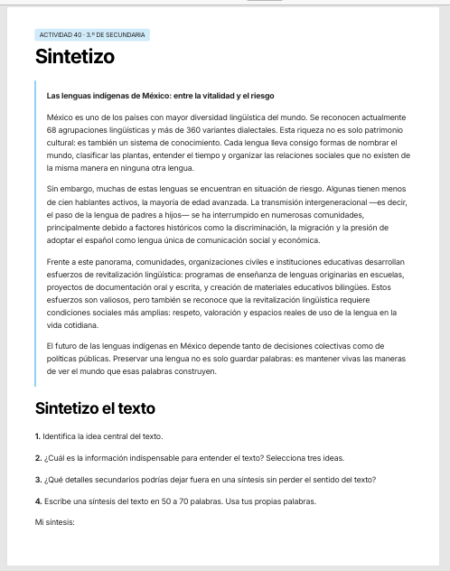 Cuadernillo de Comprensión Lectora para Español Secundaria | 1.º, 2.º y 3.º | NEM 2026-2027 | PDF + Word Editable 6 Cuadernillo de Comprensión Lectora para Español Secundaria | 1.º, 2.º y 3.º | NEM 2026-2027 | PDF + Word Editable - Image 6