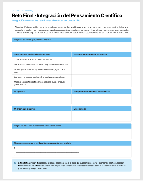 Cuadernillo de Pensamiento Científico Química 3.º de Secundaria | NEM 2026-2027 | PDF + Word Editable 6 Cuadernillo de Pensamiento Científico Química 3.º de Secundaria | NEM 2026-2027 | PDF + Word Editable - Image 6