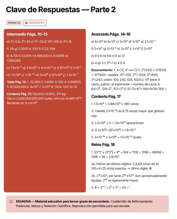 Cuadernillos de Reforzamiento – Matemáticas 3° de Secundaria 6 Cuadernillos de Reforzamiento – Matemáticas 3° de Secundaria - Image 6