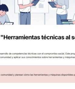 Tecnología 3: Programa Analítico, Planeaciones y Recursos Didácticos 12 Un grupo de estudiantes sentados en sus pupitres utilizando cuadernos y ordenadores. El texto describe un proyecto llamado