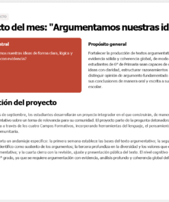 Captura de pantalla de un documento en español titulado 